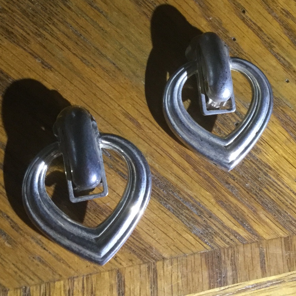 Vintage Heart clip earrings